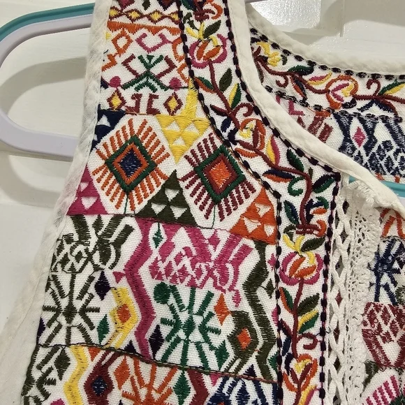 Free People Lohri Embroidered Tassel Top Size S - Picture 4 of 16